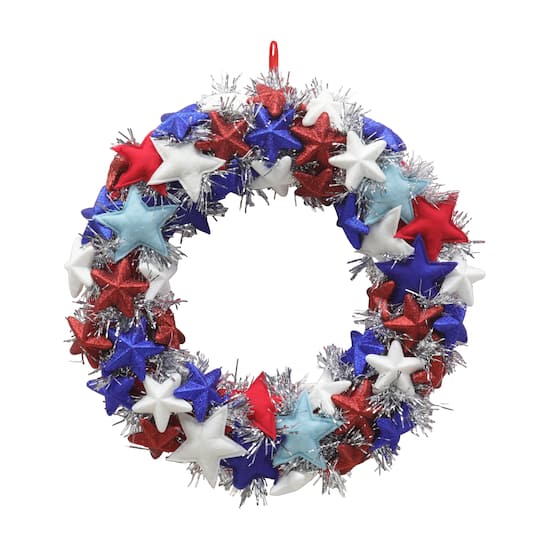19" Star & Tinsel Wreath by Celebrate It™